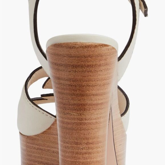 Brand new Gucci mystic white Platform Sandals cutout gg logo size 11 - Picture 4 of 15